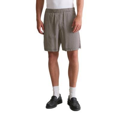 Shorts MARC O'POLO DENIM "aus softer Viskose", Herren, Gr. L, Normalgrößen, blau (dunkelblau), Obermaterial: 100% Viskose, bedruckt, regular fit kurz, Hosen Image