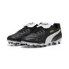 Fußballschuh PUMA "KING TOP FG/AG Fußballschuhe Erwachsene", Gr. 45, schwarz-weiß (schwarz, weiß gold), Obermaterial: Synthetik; Futter: Synthetik; Innensohle: Textil; Laufsohle: Synthetik, Schuhe