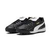 Fußballschuh PUMA "KING TOP TT Fußballschuhe Erwachsene", Gr. 40.5, schwarz-weiß (schwarz, weiß gold), Obermaterial: Synthetik; Futter: Synthetik; Innensohle: Textil; Laufsohle: Gummi, Schuhe