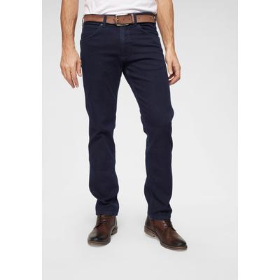 Stretch-Jeans WRANGLER "Greensboro", Herren, Gr. 33, Länge 32, blau (blau, schwarz), Denim/Jeans, Obermaterial: 74% Baumwolle, 26% Elastomultiester, casual, straight fit lang, Jeans, Regular Straight fit Image