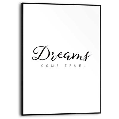 Poster REINDERS "Dreams come true", schwarz (farbe bild(er): schwarz, weiß), B:30cm H:40cm T:1,6cm, MDF, Bilder Image