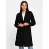 Wollmantel HEINE, Damen, Gr. 38, schwarz, 80% Wolle, 20% Polyamid, unifarben, unifarben mit Farbeinsatz, unifarben mit Farbeinsätzen, Mäntel