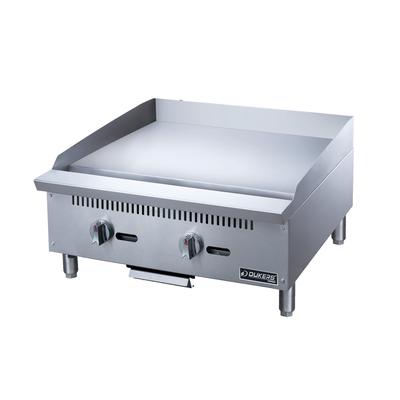 Dukers DCGM24 24" Gas Commercial Griddle w/ Manual Controls - 3/4" Steel Plate, Convertible, Stainless Steel, Gas Type: Convertible