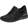 Keilsneaker WALDLÄUFER "H-CLARA-Soft", Damen, Gr. 4,5 (37,5), blau (nachtblau), Nubukleder, Textil, Lackleder, sportlich, Schuhe, Freizeitschuh, Halbschuh, Schnürschuh mit Luftkammernsohle