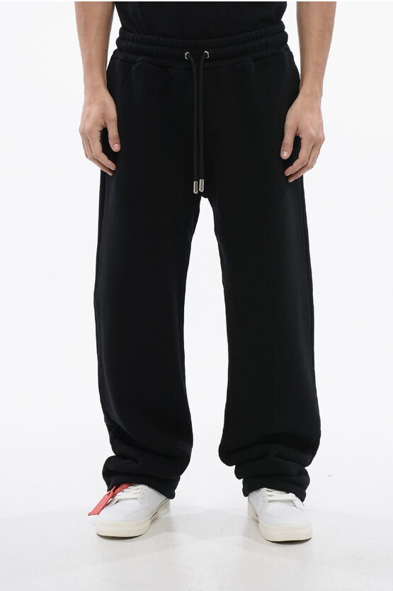 Jogginghose BANDANA aus gebürsteter Baumwolle mit Stickerei in Schwarz Image