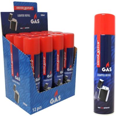 Polyflame - 12x Feuerzeuggas 300 ml Butan Gas zum Nachfüllen Feuerzeug Gas Universal inkl 6 Image