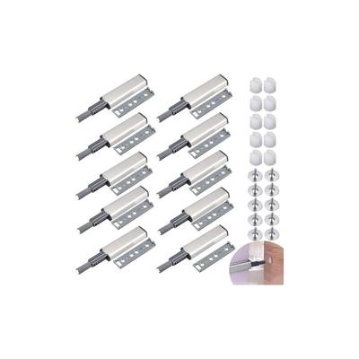 Lablanc - 10 Stück Push-to-Open-Magnet-Schranktür-Magnetriegel, Stoßdämpferpuffer für Image