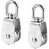 Stück 25 mm Einzel-Umlenkrolle Edelstahl-Umlenkrolle Heberolle Flaschenzug Tragkraft 150 kg - Silber