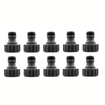 "TEMU 5/10pcs 3/4" Quick Connect Garden Faucet Adapters - Includes Internal Thread Connectors For Car Wash, Water Gun Hose, And Washing Machine - Durable Standard" Image