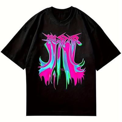 TEMU Stray Rock Star Album Merch T Shirt Felix Hyunjin Minho Bangchan Changbin Concerts Tee Unisex Tops Soft And Comfortable Round Neck Tee Tops For Men 220g Image