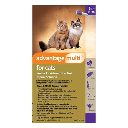 Advantage Multi (Advocate) Chats de plus de 10lbs (Purple) 12 Doses