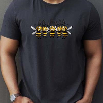 TEMU Humorous Yet Graphic T-shirt, Men's Casual Short Sleeve Tee For The Summer Season. Image