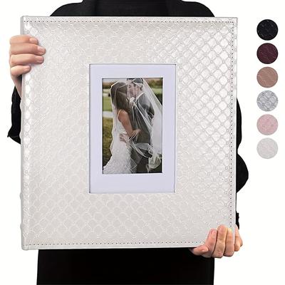 TEMU Photo Album, 4x6, Holds 600 Photos, Large Capacity Snap-button Leather Album, Out Horizontally, Suitable For Birthdays, Christmas, Weddings, Anniversaries, In Colors Image