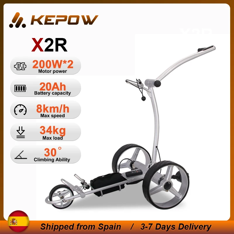 Buggy Elektrischer Golfwagen 200 W * 2 Rohrmotor Fernbedienung Faltbar Erwachsene Elektrischer Golfwagen Cruise Timer Speicher X2R Image