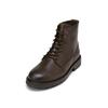 Stiefelette MARC O'POLO "aus edlem Rindleder", Damen, Gr. 41, braun (schwarz braun), Obermaterial: 100% Leder (Rind), unifarben, Schuhe