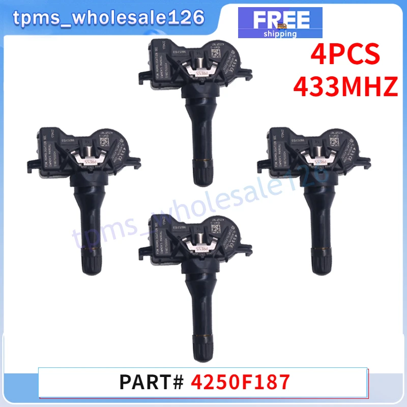 433MHz tpms Reifendruck kontroll sensor 4 Stück f187 für Fiat 500x Mitsubishi Attrage Eclipse Cross Lancer Outlander c275 Image