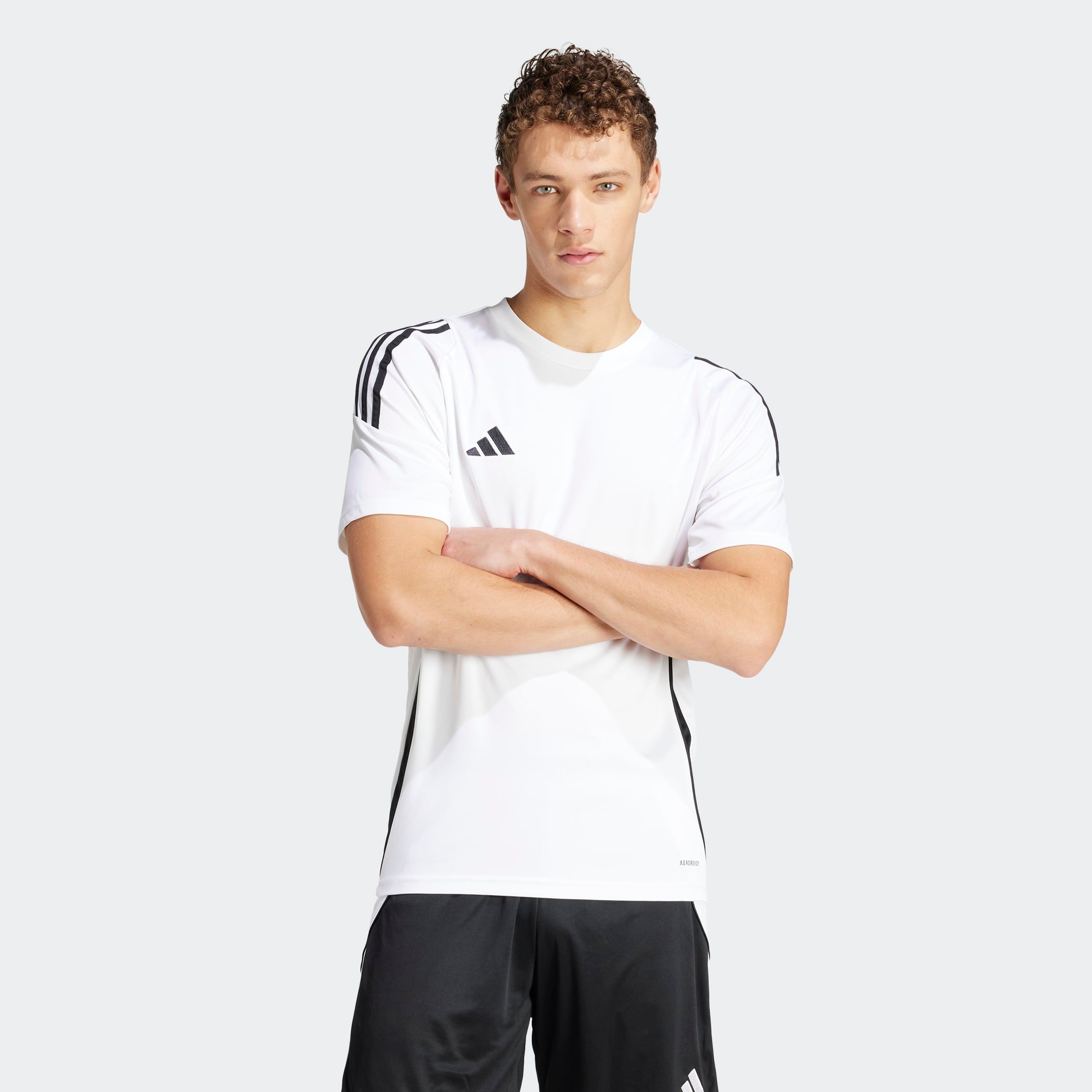 Fußballtrikot ADIDAS PERFORMANCE "TIRO24 JSY", Herren, Gr. XXL, schwarz-weiß (weiß, schwarz), Obermaterial: 100% Polyester, Rundhals, Trikots Fußballtrikot
