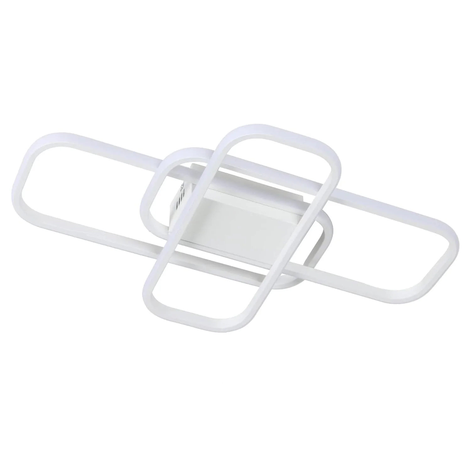 Dimmbare LED-Deckenleuchte, 45 W, 5060 lm, Deckenleuchten für Wohnzimmer mit Fernbedienung, 3 rechteckige moderne LED-Deckenleuchten