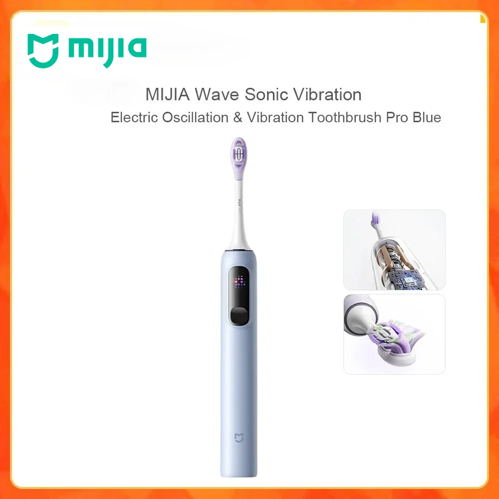 MIJIA Wave Sonic Vibrations-Elektrozahnbürste mit Oszillation und Vibration zur Zahnaufhellung, Ultraschall-Vibrations-Mundreiniger Image