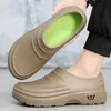 Neue männer Anti-Slip Chef Sandalen Männer Arbeits Wasserdichte Garten männer freizeitschuhe Clogs Für Strand Hausschuhe große größe müßiggänger