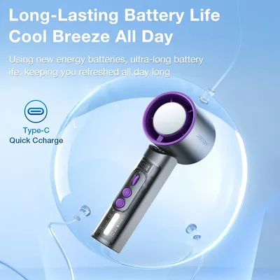Sommer Kühlung Tragbare Handheld Turbo Fan 13000 RPM 199 Gänge Super Starke Wind 6500 mAh Lange Batterie Lebensdauer Outdoor Camping werkzeuge