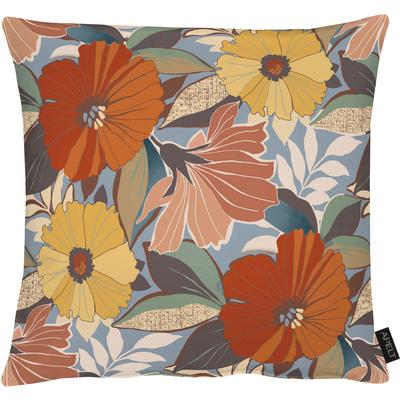 Dekokissen APELT "Astrid" Gr. 1, grün (grün, orange, bedruckt), B:40cm L:40cm, Baumwolle, Dekokissen_Sitzkissen_Kissenhüllen, Kissenhülle ohne Füllung, 1 Stück Image