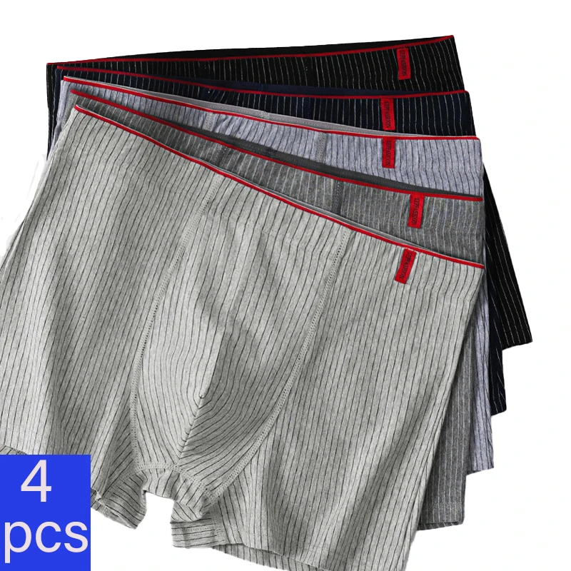 4 Teile/los Boxer Männer Sexy Streifen Höschen Unterwäsche Sexy Schlüpfer Unterhose Shorts Mode Unter Tragen Dessous Boxer Briefs Image