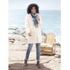 Langjacke HEINE, Damen, Gr. 38, beige (ecru), 100% Polyester, unifarben, Langarm, Jacken