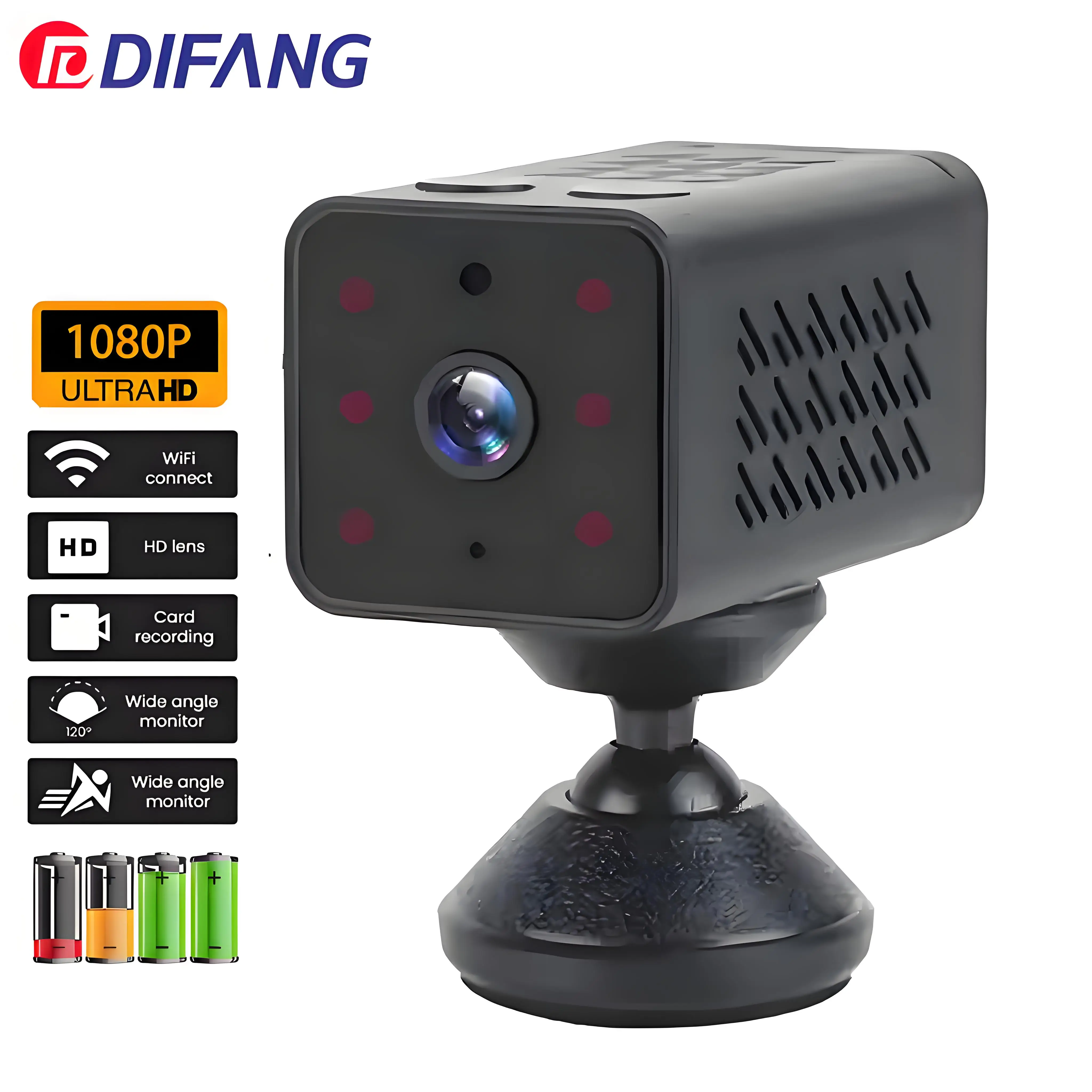 Batterie WiFi Kamera Mini Video Kamera Zwei-wege Audio HD CCTV Nachtsicht Bewegungserkennung HD WiFi Überwachungskamera Image