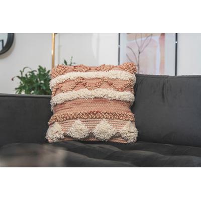 Dekokissen KAYOOM "Bohist 225", rosa (rosa, creme, gemustert), B:45cm H:1cm L:45cm, Wolle, Baumwolle, Dekokissen_Sitzkissen_Kissenhüllen Image
