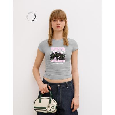 Bershka How To Train Your Dragon Short Sleeve T-Shirt Women Xs Grey
