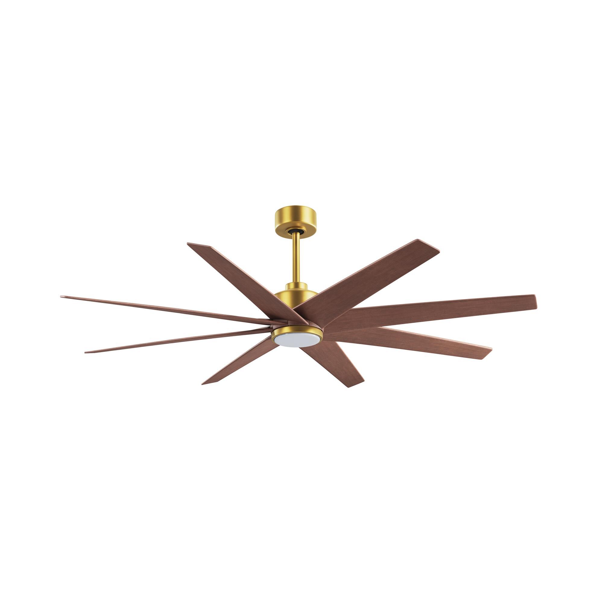 Matthews Fan Company Ariella Outdoor Rated 64 Inch Ceiling Fan with Light Kit - ANLK-BRBR-WN-64