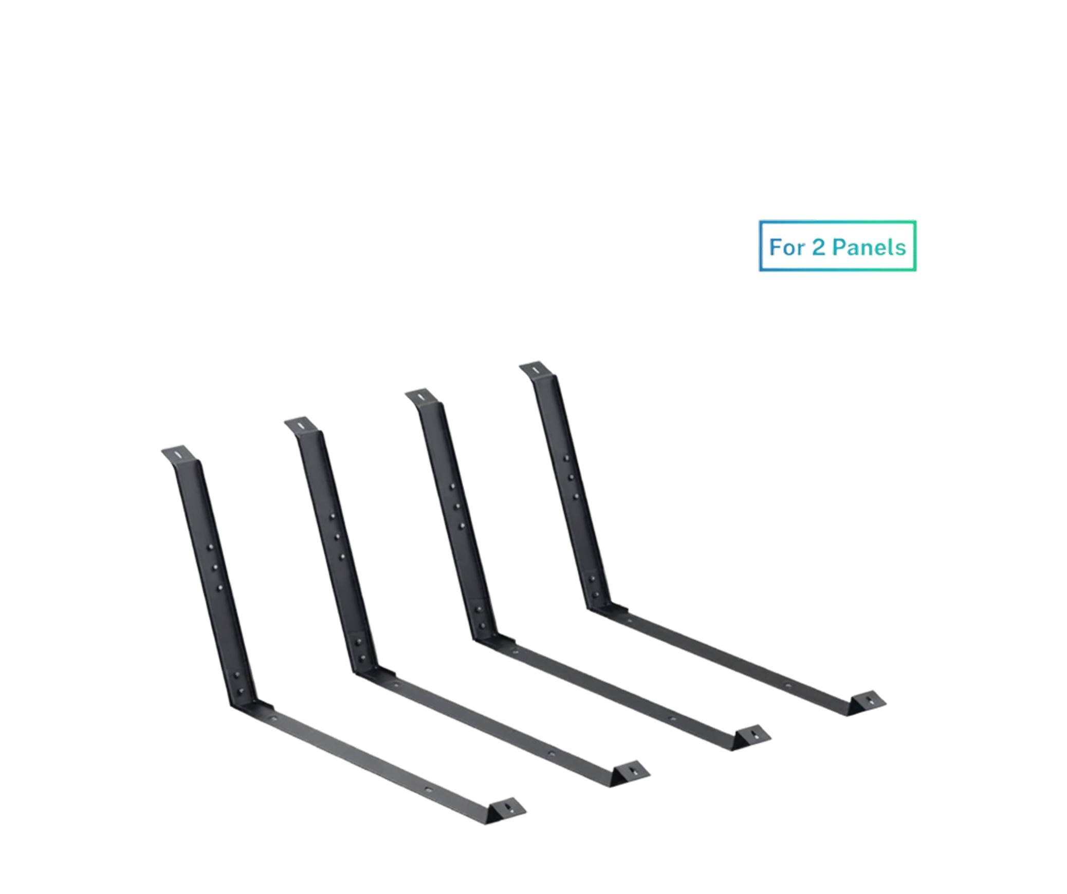 Solar Panel Mount for Flat Roofs and Backyard for 2 Panels
