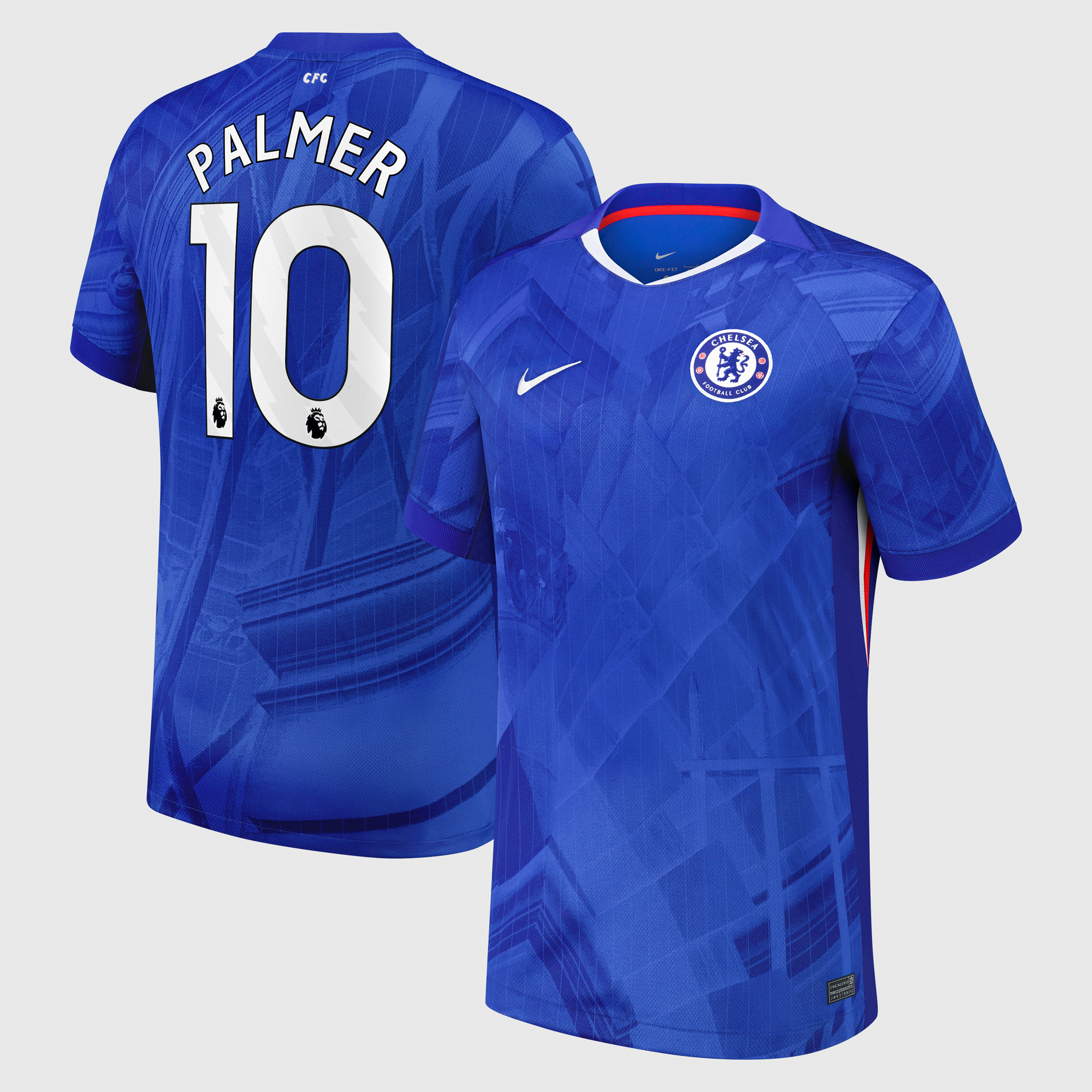 Chelsea Nike Stadion Heimtrikot 2025-26 mit Aufdruck Palmer 10 Image