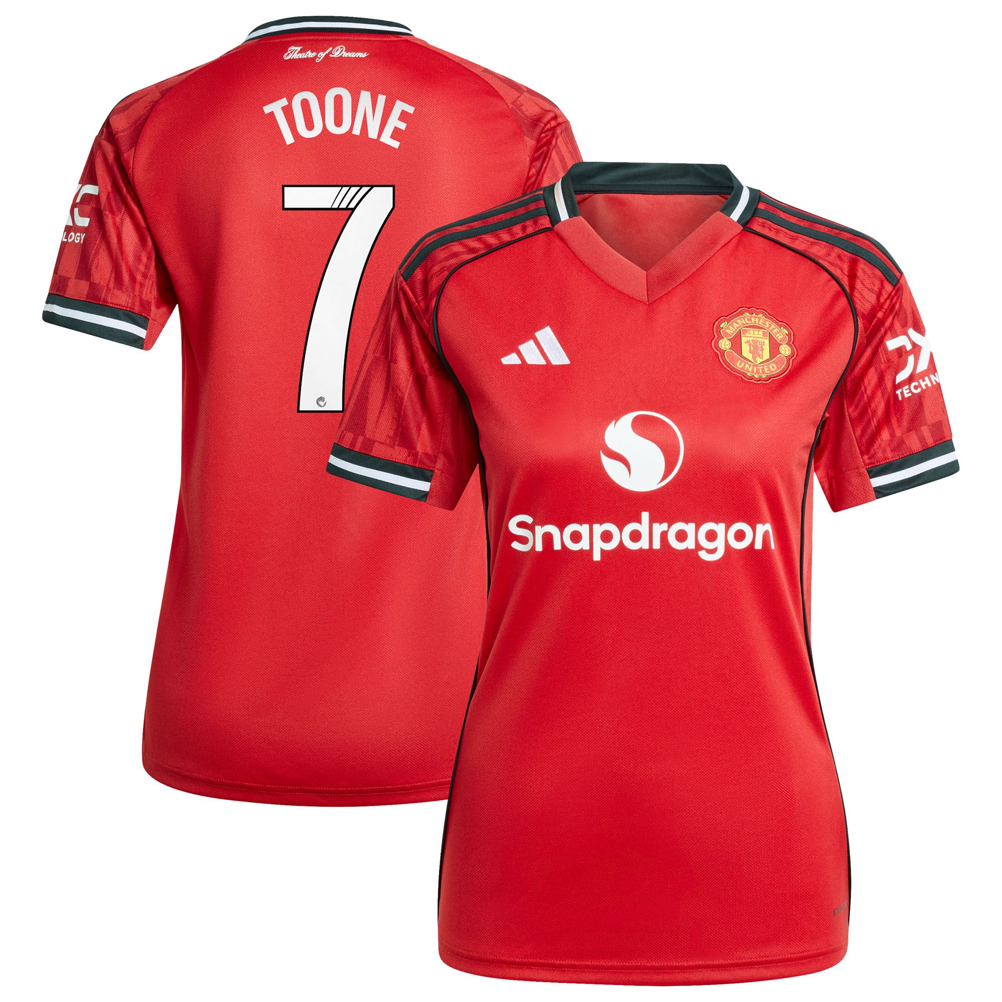 Manchester United adidas Heimtrikot WSL 2025-26 - Damen mit Aufdruck Toone 7 Image
