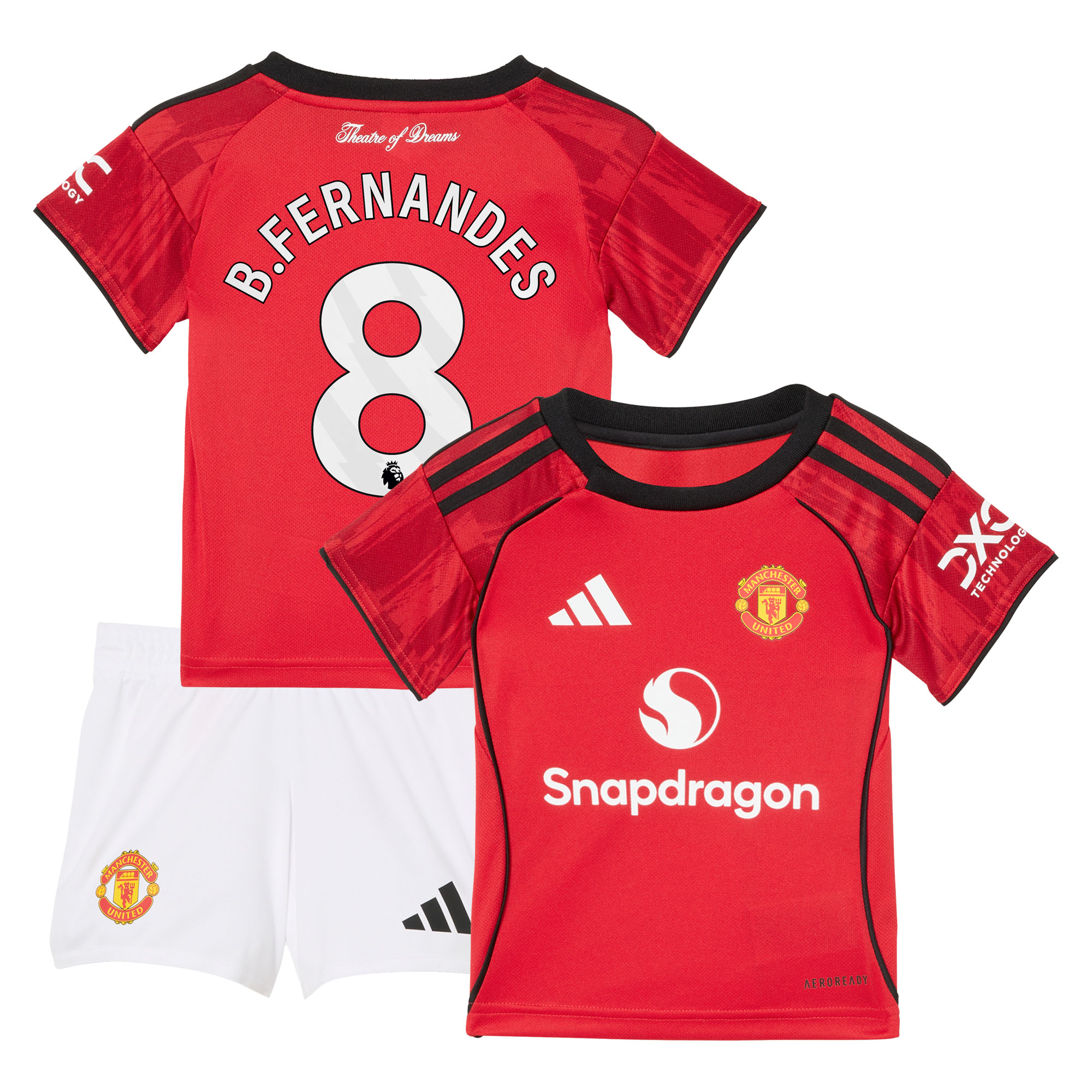 Manchester United adidas Home-Kit Baby 2025-26 mit Aufdruck B. Fernandes 8 Image