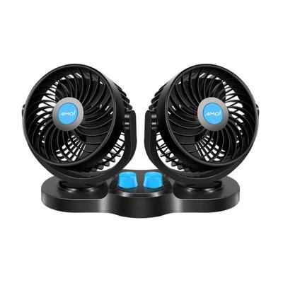 Bluedeer - Ventilator 12 Volt: Kfz-Doppel-Ventilator für 12-V-Anschluss, mit 2 Stufen, 6,5 Watt Image