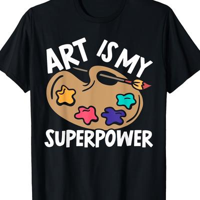 TEMU Art Is My Art Teacher Artist Painter Painting T-shirt-220gt T-shirt 100% Cotton T-shirt Image