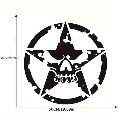 TEMU Fantasy Badge Vinyl Sticker For Car Hood, Cartoon Round Self-adhesive Decoration Glossy Surface, Waterproof Sun Protection Embroidery Car Sticker, Suitable For Trucks, Rvs And Campers Image
