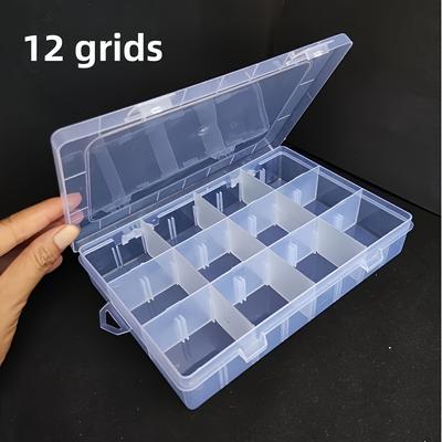 TEMU Removable 12-compartment Storage Box, Transparent Plastic Box, Jewelry Accessories Box, Tool Organizing And Packaging Box, Jewelry Boxes Image