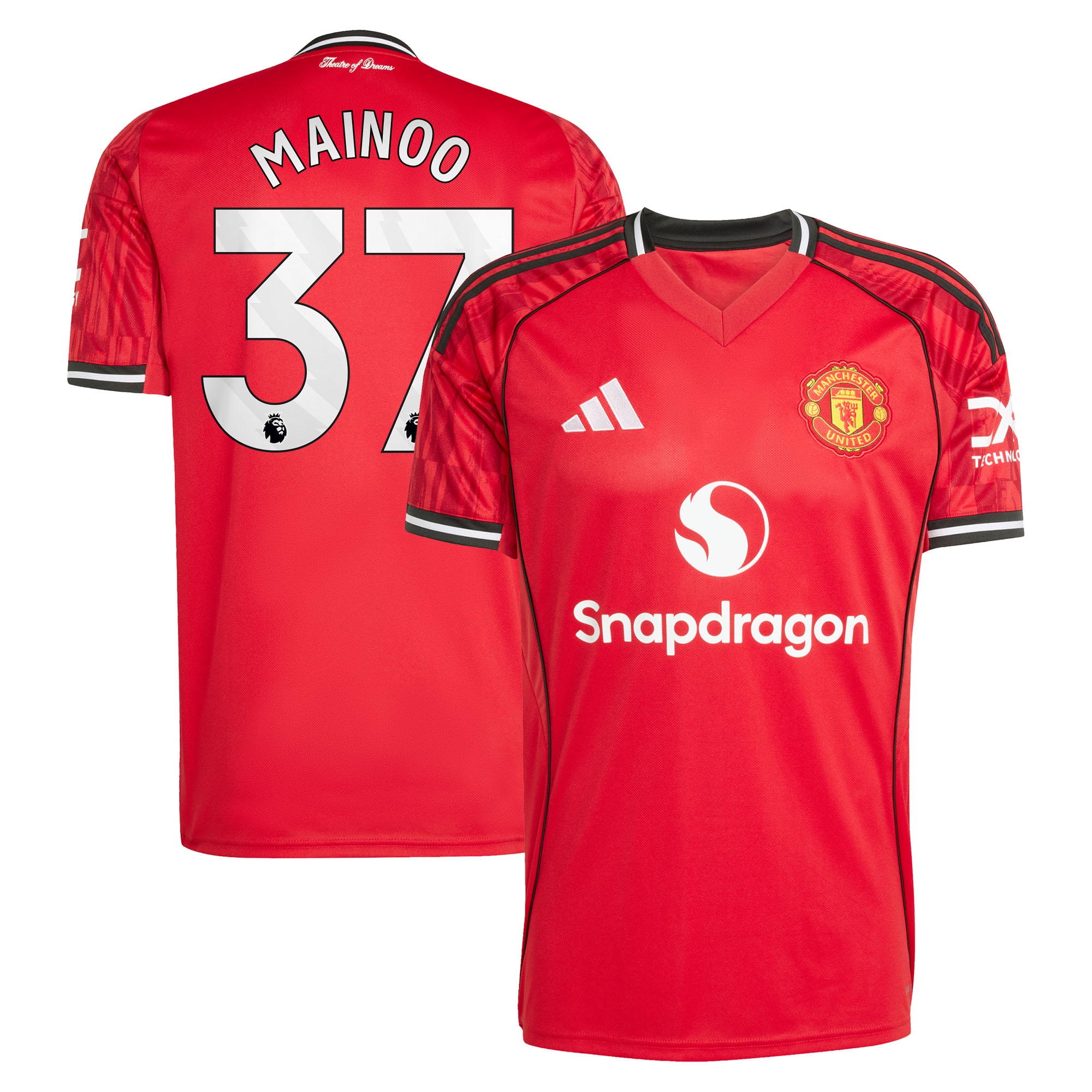 Maillot Domicile Manchester United adidas 2025-26 avec flocage Mainoo 37