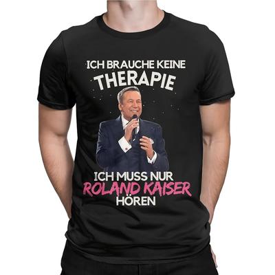TEMU German Singer T-shirt, 100% Cotton, Hip Hop Vintage Style, , Machine Washable - Black With Starry Background Print, Outfits, Men Women, Cool Image