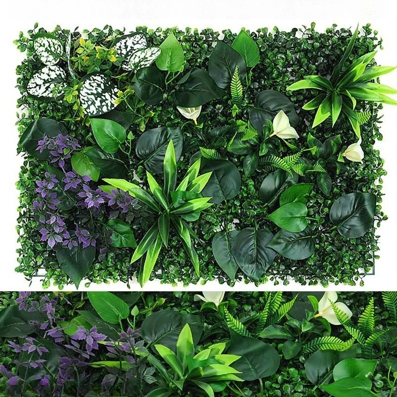 Künstliche Pflanzen, Gras-Wandpaneel, Buchsbaum-Hecke für drinnen und draußen, Haus, Garten, vertikale Dekoration, gefälschte Pflanze, Gras, Hochzeit Image