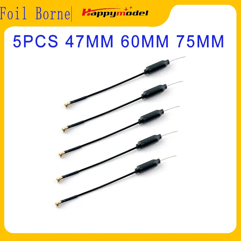 HappyModel 5PCS Linear Dipol 5,8G 2dbi Nano Antenne UFL 47mm 60mm 75mm für Mobula7 / Mobula7 1S HD / Mobula8 FPV Tinywhoops Image