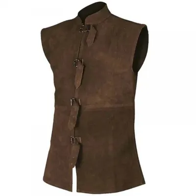 Herren Mittelalter Weste Renaissance Victoria Edwardian Steampunk Weste Cosplay Vintage Gothic Viking Frack Jacke Halloween Kostüm Image