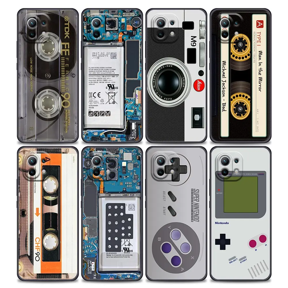 Kassette Musik Tapes Platine Kamera Für Xiaomi 15 Ultra 11T 12T 13T 14T Pro Fall Mi POCO X7 M7 F7 Pro F6 M6 X3 X5 X6 Abdeckung Image