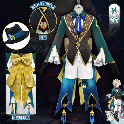 Spiele Honkai Star Rail Aventurin Cosplay Kostüm Perücke Kleine Katze Aventurin Uniform Rollenspiel Halloween Karneval Weihnachtsfeier Image