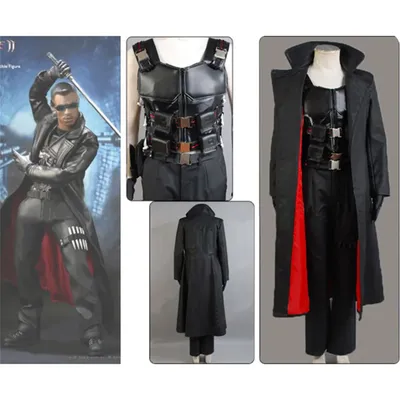 Blade Wesley Snipes Cosplay Kostüm Herren Kampfanzüge Halloween Party Outfits Image