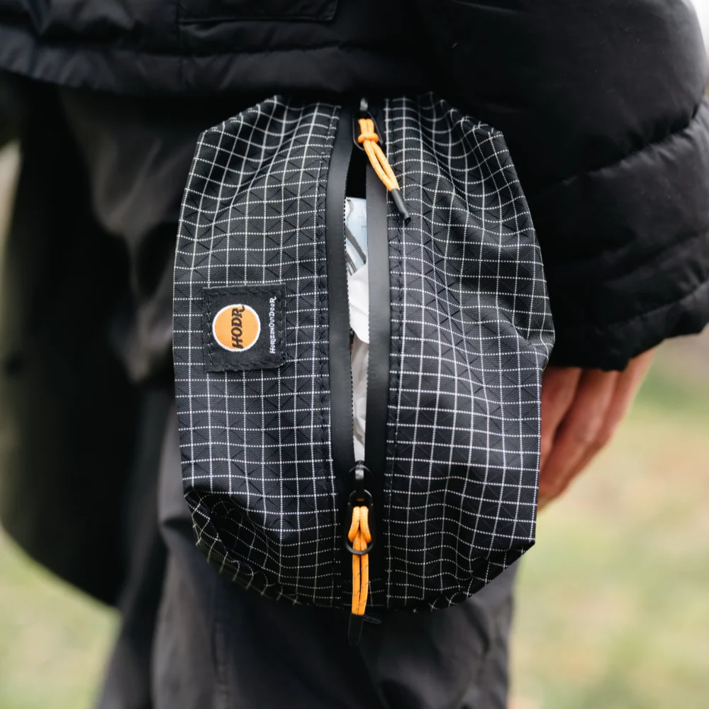 [HODR] Outdoor-Tasche, Dyneema-Tasche, schwarz, UHMWPE-Tasche, wasserdichter Sack, Outdoor-Camping, Wandern, Trekking für Elektronik Image