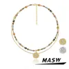 MASW Original Design Elegante Temperament Gold Farbe Kleine Gänseblümchen Anhänger Halskette Für Frauen Weibliche Geschenke Mode Schmuck